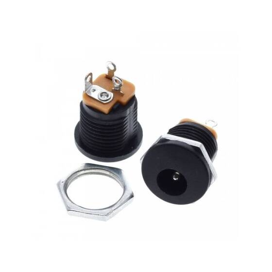DC-022 5.5x2.1mm Somunlu Dişi DC Güç Jakı - 1