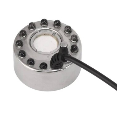 DC 24V 16mm 12 LED Alaşımlı Hava Nemlendirici Mist Maker Nebulizatör 46x38mm - 3