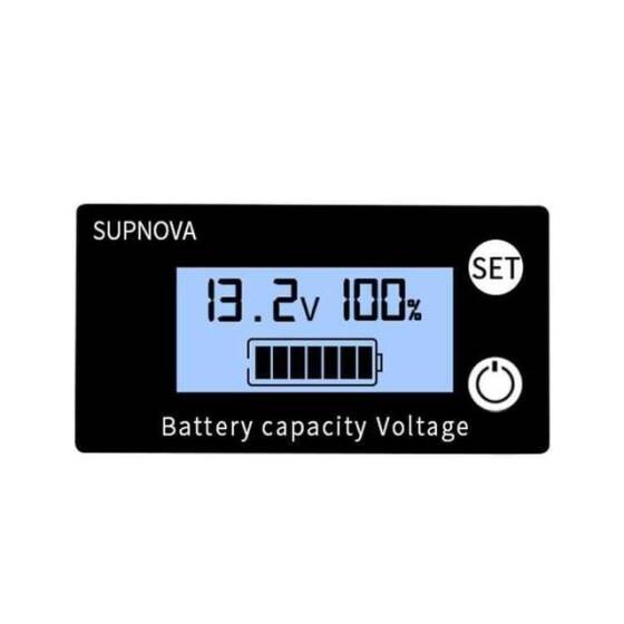 DC 8-100V Lityum Pil / Akü Kapasite Göstergesi - Mavi - 1