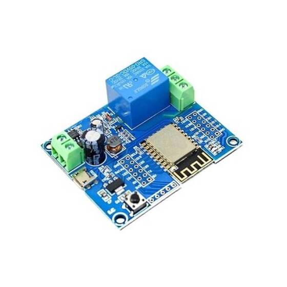 DC5-80V ESP8266 Kablosuz WIFI Röle Modülü 1 Kanal ESP-12F Wifi Geliştirme Kurulu Güç Kaynağı - 1