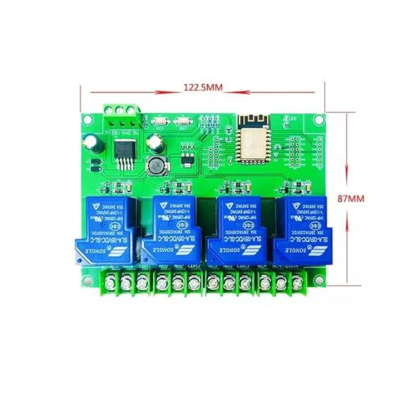 DC7-28/5V 30A ESP8266 WIFI 4 Kanal Röle Modülü ESP-12F Geliştirme Kartı - 3