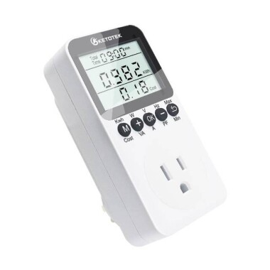 Dijital LCD Güç Ölçer Soket Güç Analizörü US Fişli 120V 15A 1800W Pilli - 1