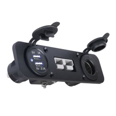 Dişi Araç Çakmaklık ve 2x5V USB Paneli - Anderson Power Soketli - Görsu Elektronik