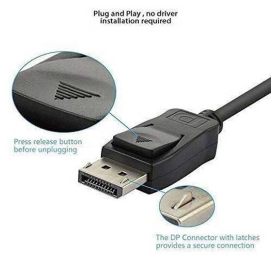 Display Port - VGA Çevirici Dönüştürücü Adaptör - 3