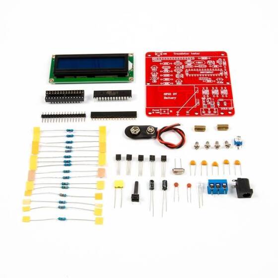 DIY Çok Fonksiyonlu Transistör Test Cihazı Kiti LCR ESR Transistör Ölçer PWM Sinyal Jeneratörü Kiti - 1