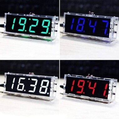 DIY Kırmızı Led Elektronik Mikrodenetleyici Dijital Saat Zaman Kiti - 3