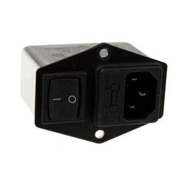DL-3DZ2KR EMI Filtre 3A Anahtarlı Erkek Power Soketi - Sigorta Yuvalı - 1