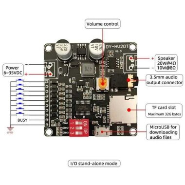 DY-HV20T MP3 Ses Çalma Modülü - 3