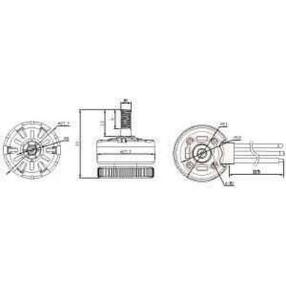 Emax Pulsar 2306 2400KV Işıklı Fırçasız Drone Motoru - 3