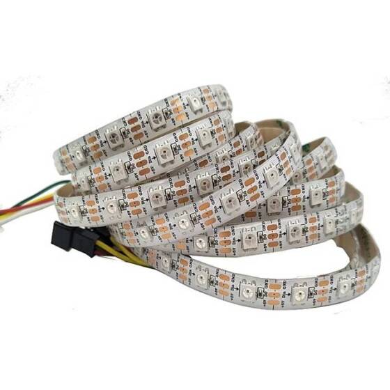Epoksi 5V SK6812 RGBNW 5050 Siyah SMD LED Şerit 30 LED/Metre Esnek 5 Metrelik Makara IP65 - 1