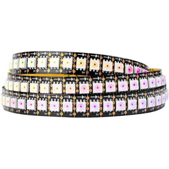 Epoksi 5V SK9822 APA102C RGB5050 Siyah Esnek 1M SMD LED Şerit 144 LED/Metre IP65 - 1