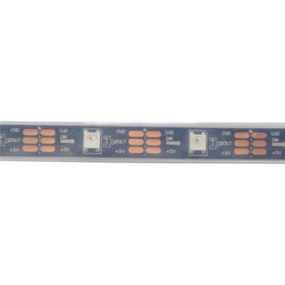 Epoksi 5V WS2813B RGB5050 Siyah SMD LED Şerit 30 LED/Metre Esnek 5 Metrelik Makara IP65 - 3