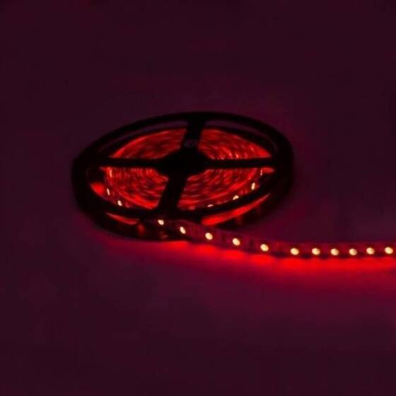 Epoksi Kırmızı 2835 12V SMD LED Şerit 60 LED/Metre Esnek 5 Metrelik Makara - 1