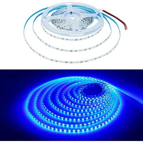 Epoksi Mavi 2835 12V SMD LED Şerit 60 LED/Metre Esnek 5 Metrelik Makara - 2
