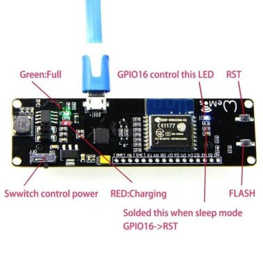ESP Wroom 02 Wifi Geliştirme Kartı 18650 Pil Yuvalı - 2