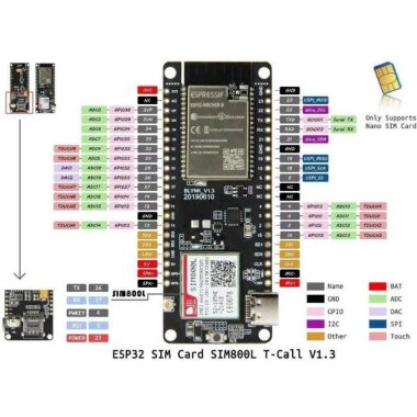 ESP32 SIM800L GSM Module Geliştirme Kartı / TTGO T-Call V1.3 - 2