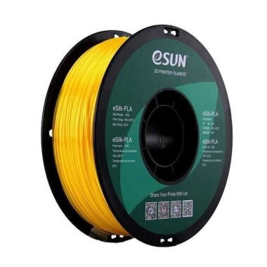 Esun eSilk 1.75mm Parlak Yüzeyli Sarı Filament - Yellow - 1