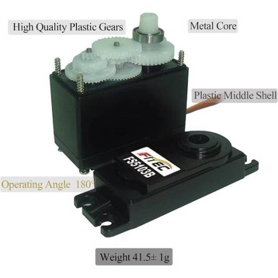FEETECH FS5103B 6V 180 Derece Analog Servo Motor Tork 3.2kg - 2