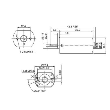 FF-180 3-6V DC Motor - Tıraş Makinesi Motoru - 2