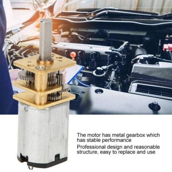 GA12-N20 12V 4000RPM Mikro DC Metal Dişli Redüktörlü Motor - 2