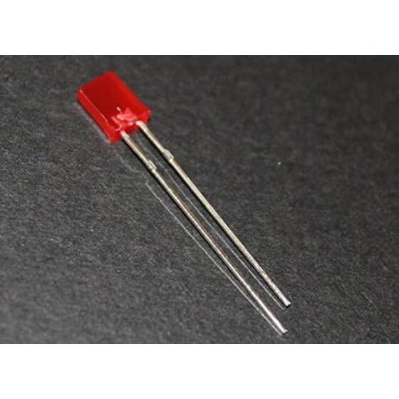 Geniş Açılı 2V 20mA 234 Kırmızı Dikdörtgen Led 18mm Bacak Uzunluğu - 1