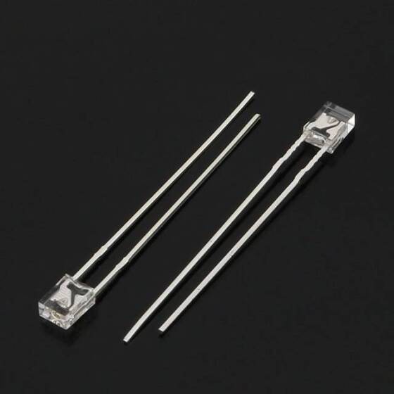 Geniş Açılı 2V 20mA 2mm Yeşil Emzik Led 18mm Bacak Uzunluğu - 2