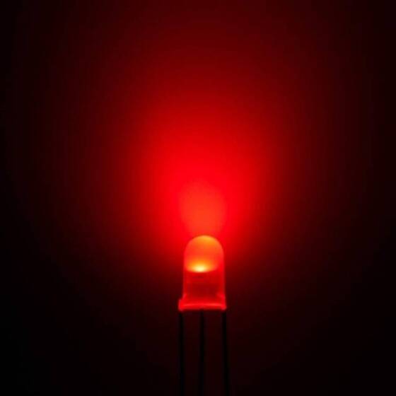 Geniş Açılı 2V 20mA 5mm Şeffaf Kırmızı+Yeşil Çift Renk Led CC 28mm Bacak Uzunluğu - 3