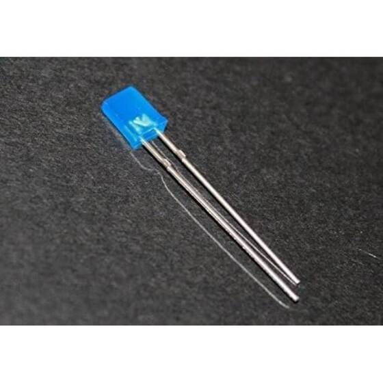 Geniş Açılı 3V 20mA 257 Mavi Dikdörtgen Led 28mm Bacak Uzunluğu - 1