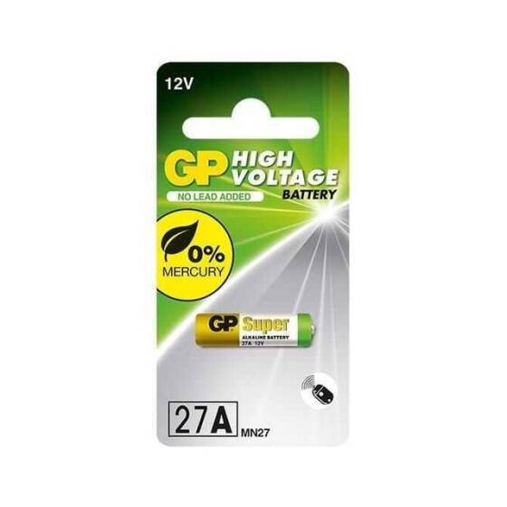 GP 27A 12V Alkalin Pil - Kumanda Pili - 1