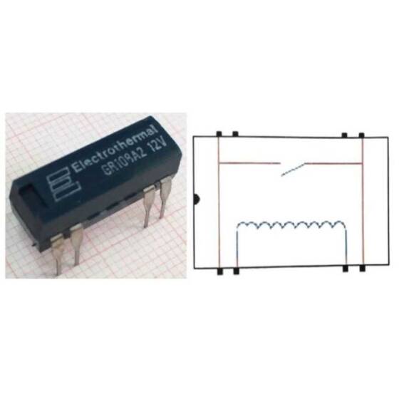 GR108 A2 12V Reed Röle Tek Kontak N/O 12VDC 0.5A - 2
