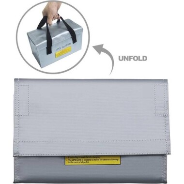 Gümüş Lityum Pil Patlamaya Dayanıklı Çanta/Koruma Çantası Boyutu: 260x130x150mm - 4