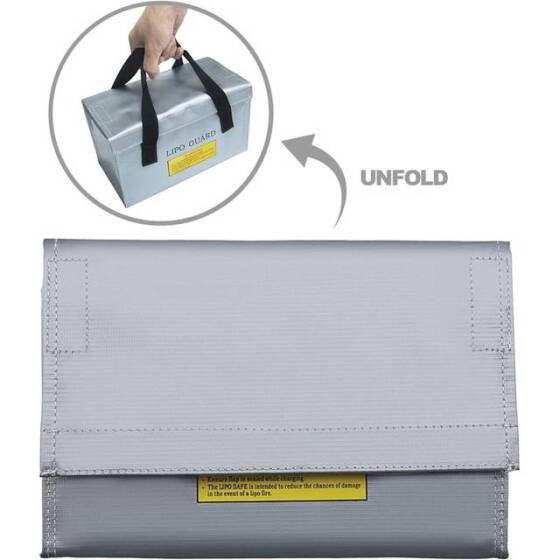Gümüş Lityum Pil Patlamaya Dayanıklı Çanta/Koruma Çantası Boyutu: 260x130x150mm - 4
