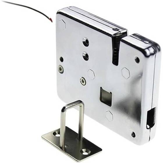 Gümüş XG- 08 12V DC 1-8A Küçük Elektromanyetik Kilit Dört Telli Geri Beslemeli Kilit Açma Geri Tepmesi - 2