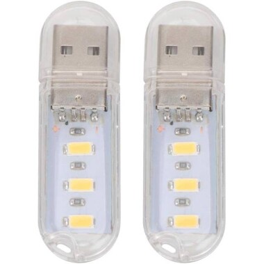 Gün Işığı Mini U Şeklinde Gece Lambası 3 Led - Dokunmatik Anahtarlı - 1