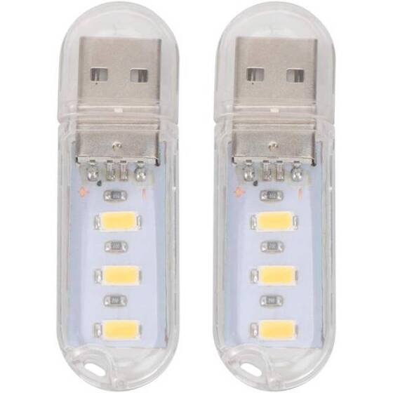 Gün Işığı Mini U Şeklinde Gece Lambası 3 Led - Dokunmatik Anahtarlı - 1