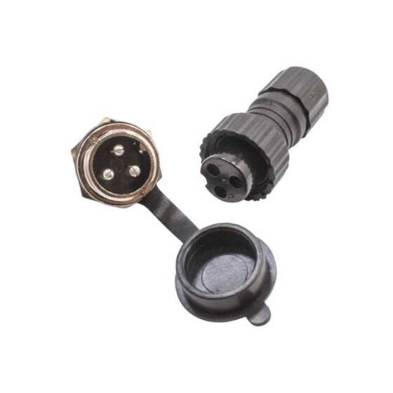 GX-16 3 Pin Su Geçirmez Mike Konnektör - Panel Tipi - 2