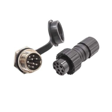 GX-16 9 Pin Su Geçirmez Mike Konnektör - Panel Tipi - 2