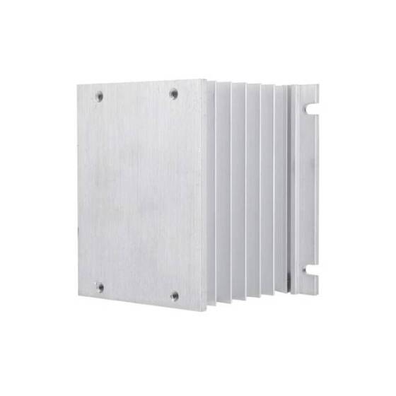 H Şekli Alüminyum Üç Fazlı Solid State Röle SSR Isı Emici Tabanı 10A to100A İçin Küçük Tip Isı Radyatörü 110x100x80mm - 4