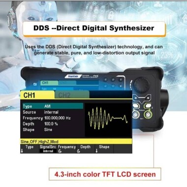 Hantek HDG3042B 40MHz 2 Kanal Fonksiyonlu Sinyal Jeneratörü US Fişli - 5