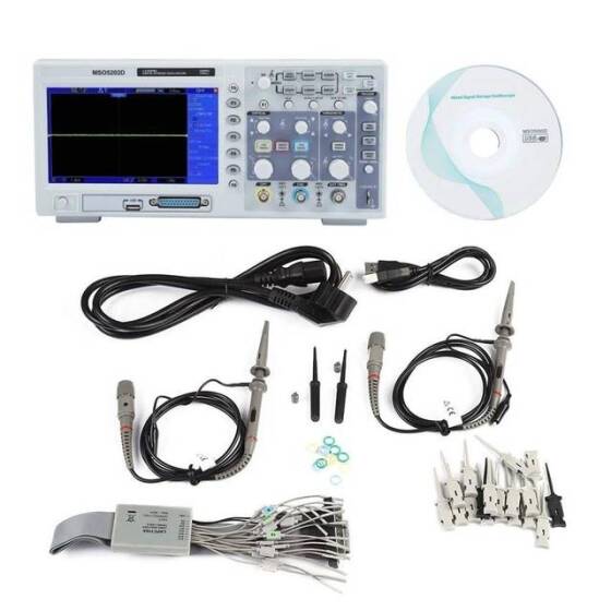 Hantek MSO5202D Karışık Sinyal Osiloskopu 200MHz 1GSa/s EU Fişli - 1
