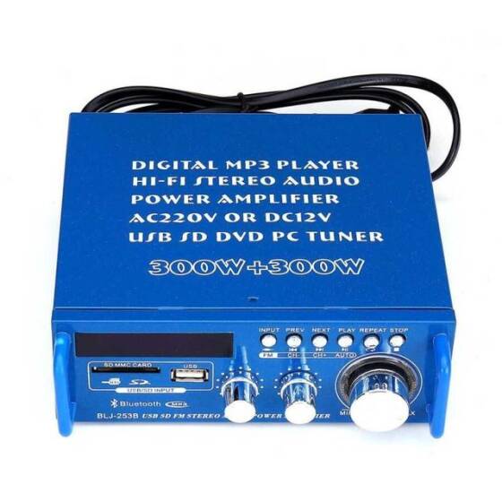 Hi-Fi Stereo Amplifier - 2x300W Bluetooth Amfi - 2