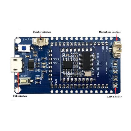 HLK-V20 Ses Tanıma Modülü Hoparlör+Mikrofon Test Kit - 2