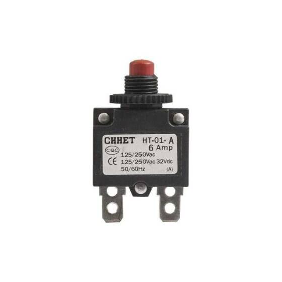 HT-01-A 6A Aşırı Akım Koruyucu Devre Kesici Sigorta - Kırmızı - 1