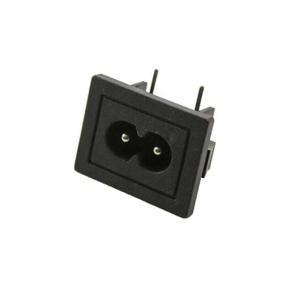 IEC320 C8 Erkek Power Soketi 90 Derece - 1