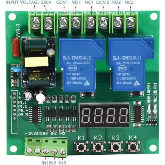 İleri / Geri Motor Kontrol Kartı 12V 24V Motor İki Röle Gecikme Zamanlama Döngüsü Modülü YYB-5 - 2