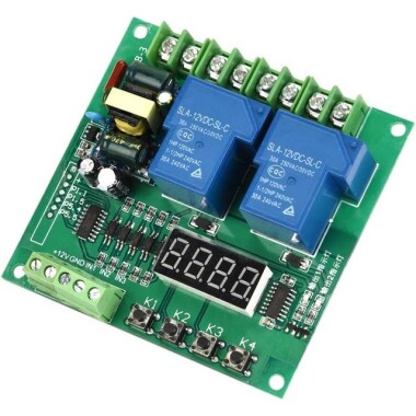 İleri / Geri Motor Kontrol Kartı 12V 24V Motor İki Röle Gecikme Zamanlama Döngüsü Modülü YYB-5 - 5