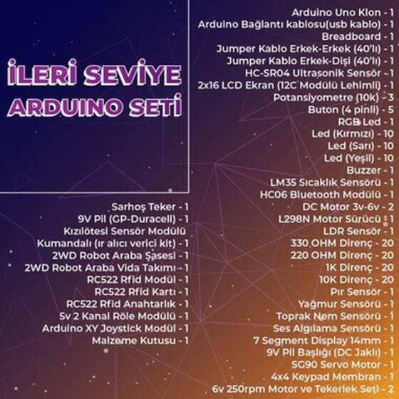 ileri seviye arduino seti - 1