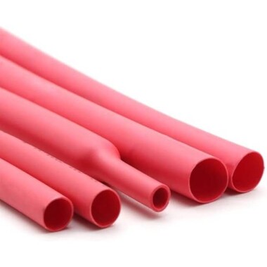 Isıyla Daralan Makaron 5mm Kırmızı 1Metre - 1