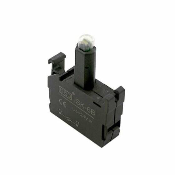 ISK-6B 24V Buton Işık Kontağı - Mavi - 1
