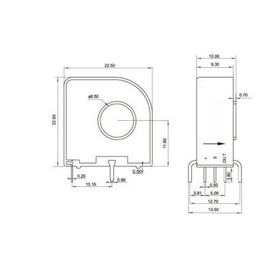 JCE25 P/2 25A Hall Akım Sensörü - 3